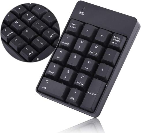 2.4GHz Numeric Keypad Wireless USB Numeric Keypad Numpad Number with Mini USB Receiver 18 Keys for Laptop PC New(White) in Saudi Arabia