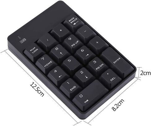 2.4GHz Numeric Keypad Wireless USB Numeric Keypad Numpad Number with Mini USB Receiver 18 Keys for Laptop PC New(White) in Saudi Arabia