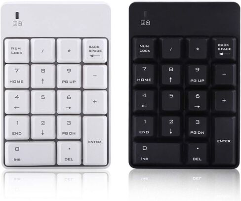 2.4GHz Numeric Keypad Wireless USB Numeric Keypad Numpad Number with Mini USB Receiver 18 Keys for Laptop PC New(White) in Saudi Arabia