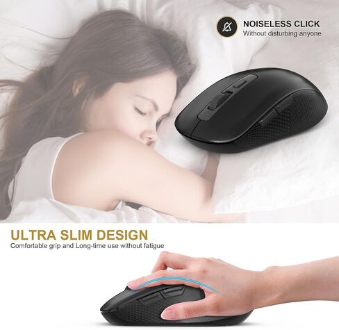 Wireless Number Pad and Mouse, 2.4GHz Ultra Slim 19 Keys USB Wireless Numeric Keypad and 3 Adjustable DPI Silent Mouse for Laptop, Notebook, Desktop, PC Computer in Kuwait