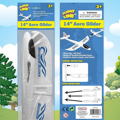 طقم طائرة إسفنجية من ناتشر باوند إيرو جلايدر مع جناح متين بطول 14 بوصة in Kuwait