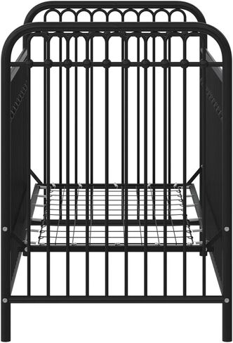 سرير أطفال معدني من ليتل سيدز مونارك هيل آيفي مع مرتبة سيفتي فيرست هيفنلي دريمز للأطفال والرضع، أسود in Kuwait