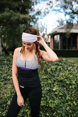 Maven Thread Flora، عصابات رأس للتمرين للنساء، عصابات رأس واسعة للنساء، عصابة رأس للجري الرياضي للتمرين، عصابة رأس رياضية للتمارين الرياضية واليوجا 4 بوصات سميكة غير قابلة للانزلاق للنساء، عبوتان in Kuwait