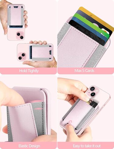 شاحن مستقبل لاسلكي لحامل المحفظة Magsafe - ليس بنك طاقة، حامل بطاقة مغناطيسية لسلسلة iPhone 15/14/13/12، جلد نباتي، فتحتان، يناسب 6 بطاقات، حجب RFID، أزرق فاتح in Kuwait