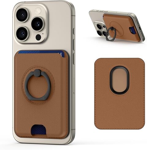 TIVSAN لمحفظة Magsafe، جلد PU زهري لمحفظة iPhone 360 ​​درجة قابلة للدوران بحامل بطاقات ومحفظة مغناطيسية لسلسلة iPhone 15/14/13/12 (أصفر) in Kuwait