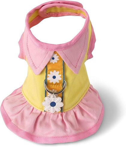 Doggles Dog Harness Dress, Yellow, Teacup in Kuwait