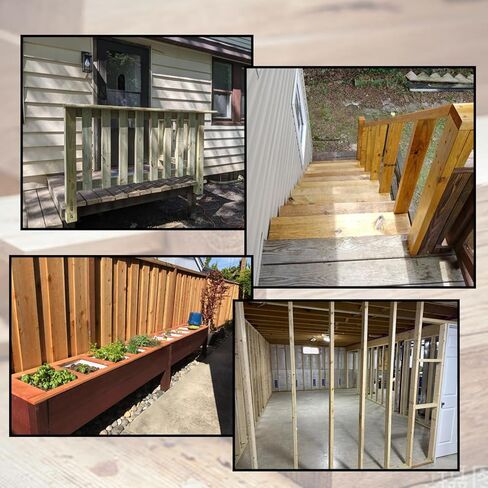 مجموعة متنوعة من براغي سطح السفينة 420 قطعة - 8 × 1-1/4 بوصة، 8 × 1-1/2 بوصة، 8 × 2 بوصة، 9 × 2-1/2 بوصة خشب مقاوم للصدأ ومسمار ذاتي الحفر للتثبيت الآمن سطح خارجي، وأسوار وتجديد داخلي، T25 Star Bit، تان in Kuwait