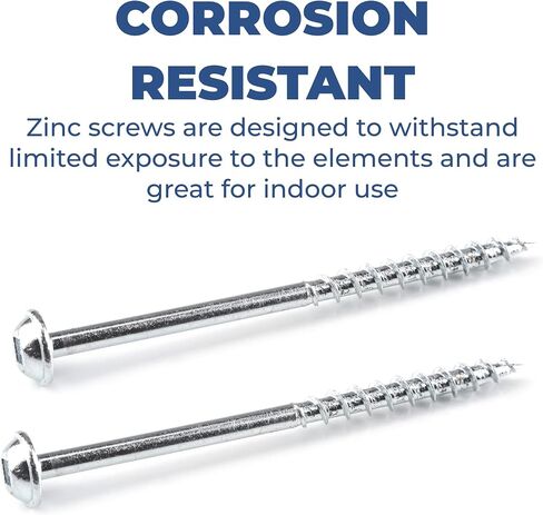 Kreg SML-C250-50 Zinc Pocket-Hole Screws, 2 1/2 Inch, 8 Coarse Thread, Maxi-Loc Head (50 Count) in Saudi Arabia