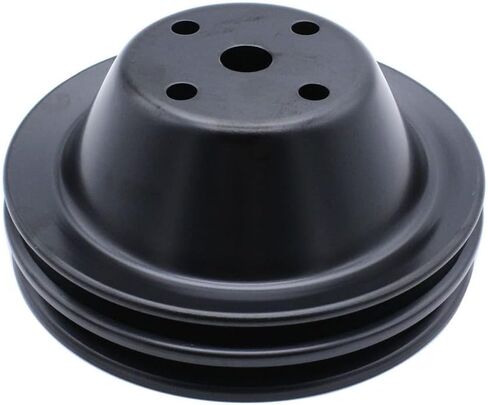 1 PC SHLPDFM Pulley Black Steel SWP 5/8" Double-Groove Long Water Pump Pulley Compatible with SBC 262 265 267 283 302 305 307 327 350 400 in Saudi Arabia