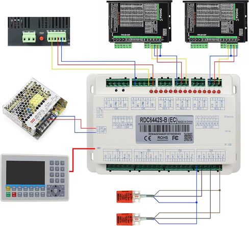 XUNKUNER Ruida CO2 Laser Controller DSP RDC6442S Support LightBurn Software RDC6442G for CO2 Laser Engraving Cutting Machine in Saudi Arabia