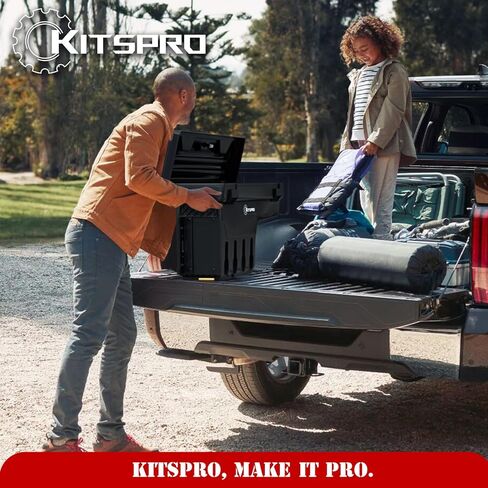 صندوق أدوات سرير الشاحنة KitsPro لجانب السائق فائق التحمل 2017-2024 Ford F-250 F-350 (لا يناسب وصلة العجلة الخامسة)، صندوق أدوات تخزين قابل للدوران مع قفل مجموعة بدون مفتاح in Kuwait