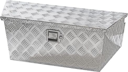 Edicapo 39" x 12" x 16.5" Trailer Tongue Tool Box Heavy Duty Aluminum Trailer Toolbox Organizer Truck Underbody Box with Latch and Keys Compatible with Pick Up Truck Bed RV Trailer ATV Silver in Saudi Arabia