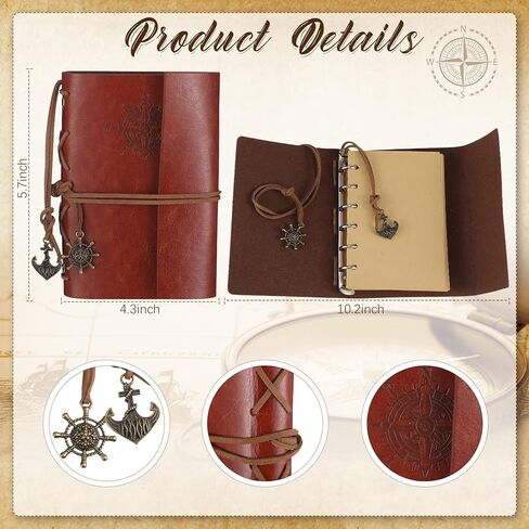 كانايو 2 قطعة هدية التخرج البوصلة Thoreau's Go Confidently Quote بوصلة محفورة مع حقيبة جلدية مختومة ودفتر ملاحظات جلدي لهدايا التخرج المسيحية in Kuwait