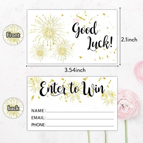 300pcs Enter to Win Raffle Tickets Cards, 3.5"x2" Entry Form Cards with Name Email and Phone Number for Events Contests, Ballots Box,Carnivals,Raffle Drum,Auction,Drawings,Fund Raisers(Pink) in Saudi Arabia