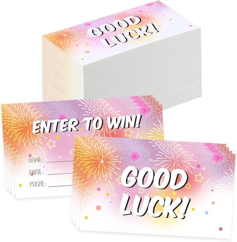 300 Pcs Colorful Enter to Win Raffle Tickets Cards 3.5 x 2 Inch Entry Form Ticket Cards for Contest, Auction, Raffles, Ballot Box with Space for Name, Email Address Phone Number Fields (300) in Saudi Arabia