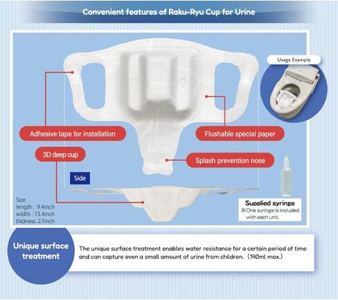 Takahashi Keisei Urine Raku-Ryu Cup flushable Urine Sampling Sheet (Pack of 6) in Saudi Arabia