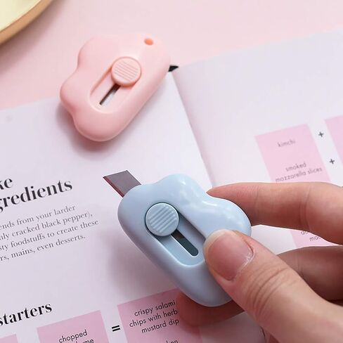 6 Pcs Cute Mini Cloud Utility Knives Box Cutter Retractable Letter Opener Envelope Slitter Paper Cutter in Saudi Arabia