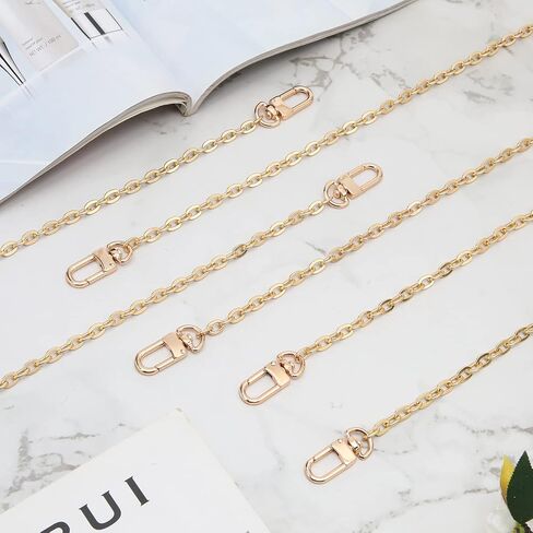 4 قطع من MELORDY سلسلة محفظة مسطحة بديلة من الحديد لحزام الكتف وحزام الجسم مع أبازيم معدنية، 15.7/23.6/31.5/47.2 بوصة (ذهبي) in Kuwait