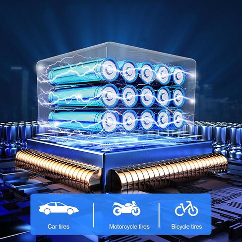 منفاخ إطارات من فيرنيش، ضاغط هواء محمول، ملحقات السيارة، مقياس ضغط الإطارات (150 رطل لكل بوصة مربعة، 2X أسرع) مع شاشة عرض، مضخة دراجة، مضخة هواء المطاطية، مناسب للسيارات والدراجة والكرة والدراجات النارية in Kuwait