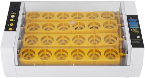 24 Egg Incubator, Automatic Digital Chicken Egg Hatcher Turning Temperature and Humidity Control with Digital Display for Hatching Chickens Ducks Goose in Saudi Arabia