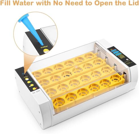 24 Egg Incubator, Automatic Digital Chicken Egg Hatcher Turning Temperature and Humidity Control with Digital Display for Hatching Chickens Ducks Goose in Saudi Arabia