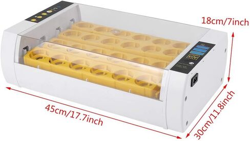 24 Egg Incubator, Automatic Digital Chicken Egg Hatcher Turning Temperature and Humidity Control with Digital Display for Hatching Chickens Ducks Goose in Saudi Arabia