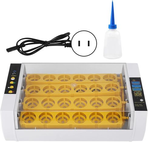 24 Egg Incubator, Automatic Digital Chicken Egg Hatcher Turning Temperature and Humidity Control with Digital Display for Hatching Chickens Ducks Goose in Saudi Arabia