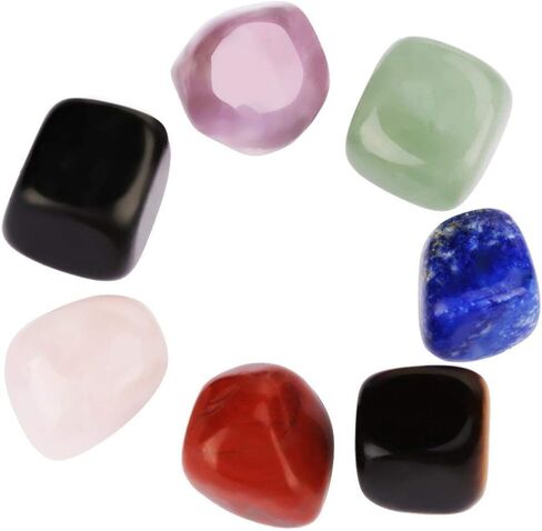 7Pcs Tumbled Polished Stones Chakra Stones Healing Crystals Set Gemstone Quartz Bulk for Reiki Energy Crystal Healing in Saudi Arabia