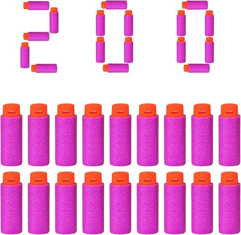 Lififun 200 قطعة من السهام الناعمة بنصف الطول متوافقة مع منطقة رمي السهام والمغامرة ونيرف والعامل - لقاذفات السهام الرغوية وأطراف مسدسات الألعاب 14+ in Kuwait
