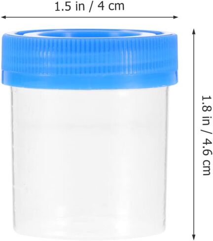 30pcs Cups with Screw on Lids Urine Cups Non- Urine Sample Sputum Cups Hospital Supplies (Random Color) in Saudi Arabia