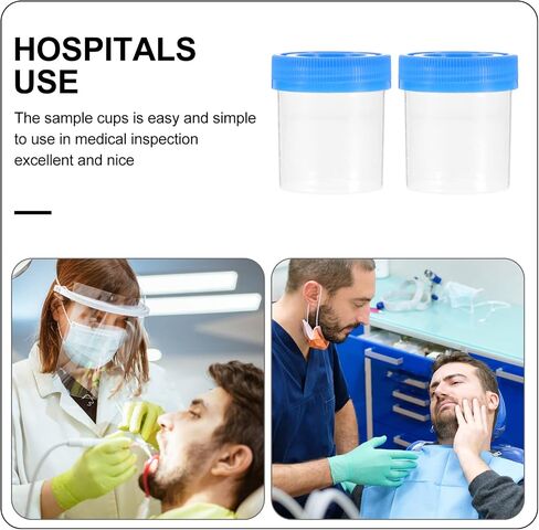 30pcs Cups with Screw on Lids Urine Cups Non- Urine Sample Sputum Cups Hospital Supplies (Random Color) in Saudi Arabia