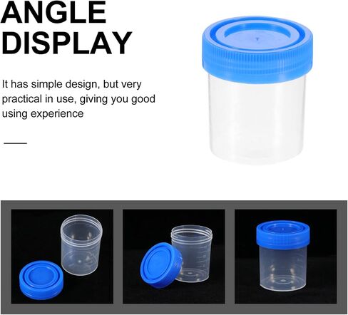 30pcs Cups with Screw on Lids Urine Cups Non- Urine Sample Sputum Cups Hospital Supplies (Random Color) in Saudi Arabia