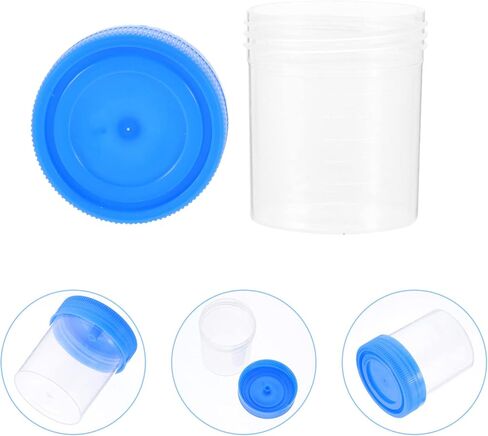 30pcs Cups with Screw on Lids Urine Cups Non- Urine Sample Sputum Cups Hospital Supplies (Random Color) in Saudi Arabia