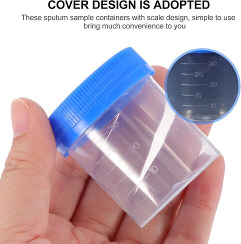30pcs Cups with Screw on Lids Urine Cups Non- Urine Sample Sputum Cups Hospital Supplies (Random Color) in Saudi Arabia