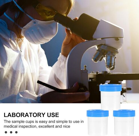 30pcs Cups with Screw on Lids Urine Cups Non- Urine Sample Sputum Cups Hospital Supplies (Random Color) in Saudi Arabia
