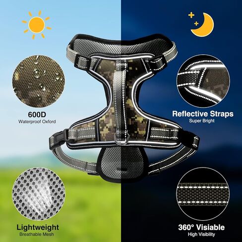 Light Up Dog Harness No Pull LED Dog Harness with Soft Handle Rechargeable Lighted Dog Harness for Small Dogs(Reflective,Adjustable,Lightweight) in Saudi Arabia