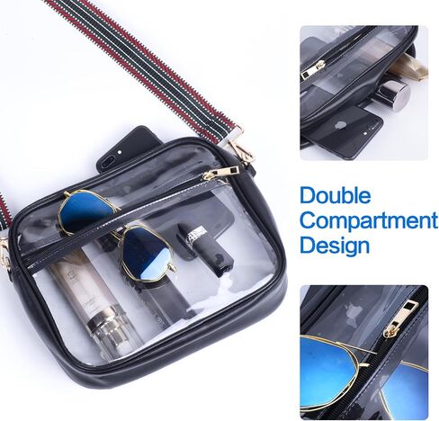 S SUNINESS Clear Stadium Crossbody Bag, Clear Purses Stadium Approved for Concert, Stadium Events, Sports Handbags & Purses in Saudi Arabia
