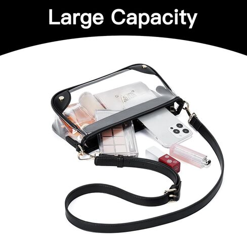Telena Clear Purses for Women Stadium Crossbody Clear Bag for Stadium Events for Concert Festival with Adjustable Strap in Saudi Arabia