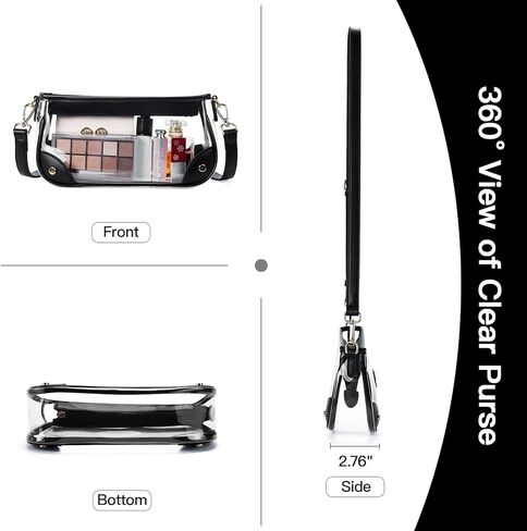 Telena Clear Purses for Women Stadium Crossbody Clear Bag for Stadium Events for Concert Festival with Adjustable Strap in Saudi Arabia