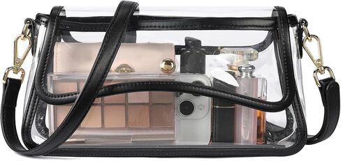 Telena Clear Purses for Women Stadium Crossbody Clear Bag for Stadium Events for Concert Festival with Adjustable Strap in Kuwait