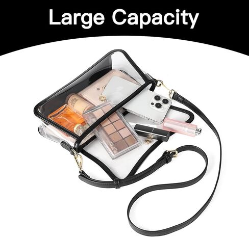 Telena Clear Purses for Women Stadium Crossbody Clear Bag for Stadium Events for Concert Festival with Adjustable Strap in Kuwait