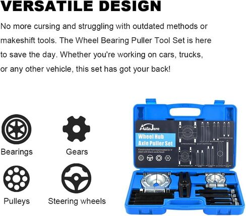 أداة سحب فاصل المحمل 14P من AUTOJARE، سعة 5 طن للخدمة الشاقة، 2 بوصة و3 بوصة مجموعة إزالة محور العجلة الفكية والترس in Kuwait