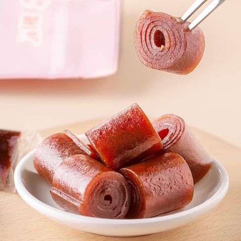 Hawthorn Roll 山楂卷果丹皮Sweet and Sour Snacks Hawthorn Berry Long Rolls Dried Fruits 100G3.52OZ. in Saudi Arabia