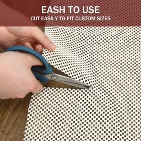 وسادة سجاد NANAN مقاس 3×5 للأرضيات الصلبة وديكور المنزل ووسادة سجادة غير قابلة للانزلاق ووسادة سجادة أساسية لأرضيات البلاط ومقابض سجادة مضادة للانزلاق تحافظ على السجاد آمنًا وفي مكانه in Kuwait