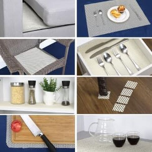 وسادة سجاد NANAN مقاس 3×5 للأرضيات الصلبة وديكور المنزل ووسادة سجادة غير قابلة للانزلاق ووسادة سجادة أساسية لأرضيات البلاط ومقابض سجادة مضادة للانزلاق تحافظ على السجاد آمنًا وفي مكانه in Kuwait