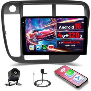 2+64G Inefala for Honda Civic 1996-2000 Android 13 Car Radio Stereo with Wireless CarPlay Android Auto, 9 Inch Touch Screen Head Unit with WiFi GPS Bluetooth FM/RDS SWC USB Backup Camera MIC in Saudi Arabia