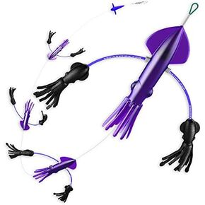 Flippy Floppy Thing Fishing Daisy Chain Tuna & Marlin Magnet Teaser Electric Blue & Pink by Squidnation in Kuwait