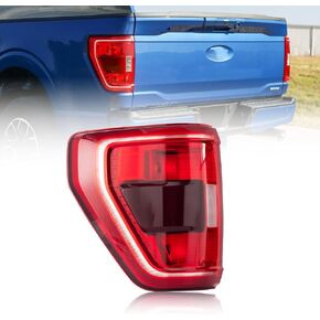 مصابيح خلفية SHELITA متوافقة مع Ford F150 2021 2022 2023 - الفرامل، إشارة الانعطاف والأضواء العكسية، عدسة حمراء، استبدال التجميع (جانب الراكب الأيمن) ML3Z13404C FO2819159 in Kuwait