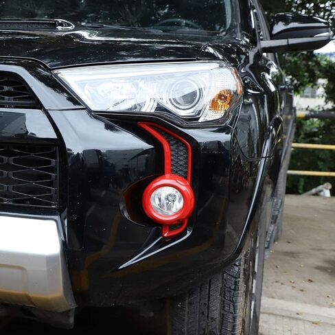 غطاء خفيف للضباب الأمامي مناسب لـ 2014-2023 Toyota 4runner SR5/TRD Pro (أحمر) in Saudi Arabia