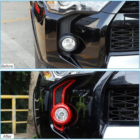 غطاء خفيف للضباب الأمامي مناسب لـ 2014-2023 Toyota 4runner SR5/TRD Pro (أحمر) in Saudi Arabia